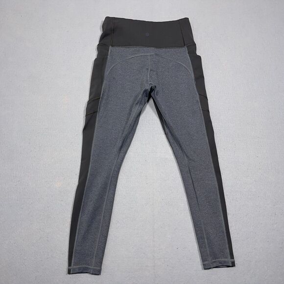Athleta Run Free 7/8 Tight Leggings XS Gray Side Pockets Low Rise‎ - Picture 9 of 12